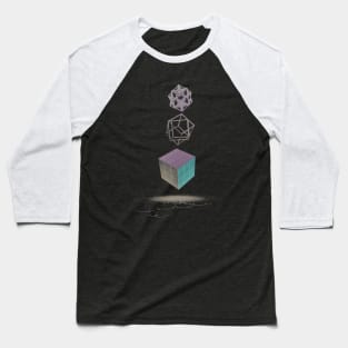 Geometric Shapes on Old Paper Baseball T-Shirt